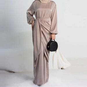 Elegant Taupe Maxi Dress